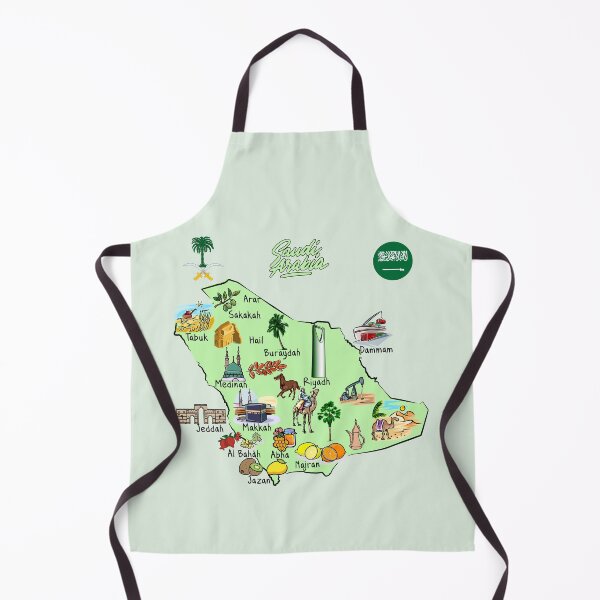 Item preview, Saudi Arabia Map, Culture & Landmarks Art designed and sold by mashmosh.