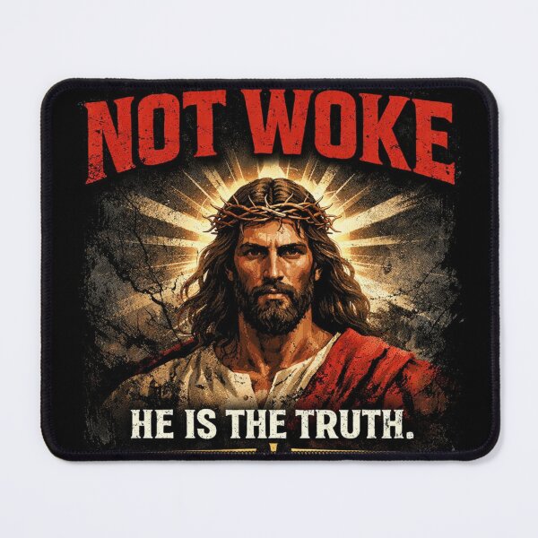 Item preview, JESUS IS NOT WOKE | JOHN 14:6 designed and sold by UnboundFull.