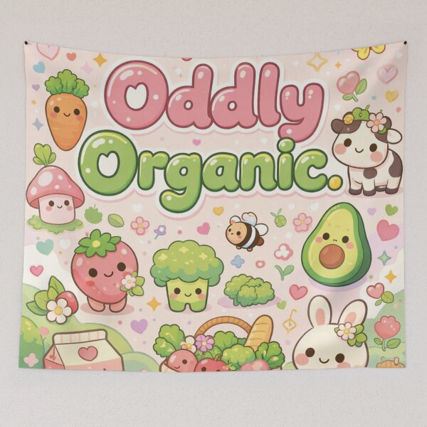 Item preview, Oddly Organic – Cute Kawaii Organic Vegetable Design designed and sold by Mauswohn.