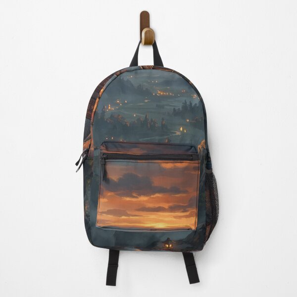 Item preview, Pagoda on a Mountain at Sunset designed and sold by Bobkataaa.