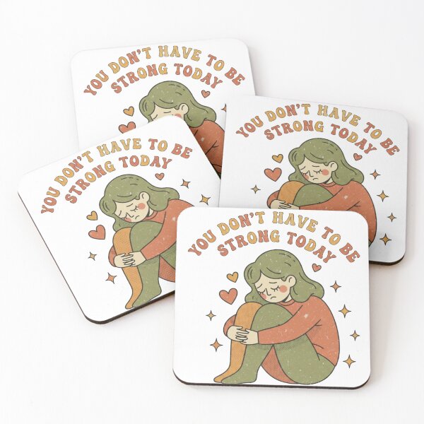 Item preview, You Don’t Have to Be Strong Today – Retro Mental Health Support Art designed and sold by DIRTYSKETCHH.