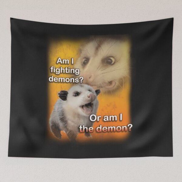Item preview, Am I Fighting My Demons Opossum  designed and sold by clarimihanovich.