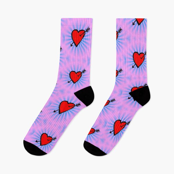 Item preview, Red Heart Pattern in Pink and Blue Tones – Soft and Romantic Design designed and sold by AstronautMerch.