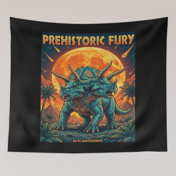 Item preview, Prehistoric Fury: Two-Headed Dinosaur Illustration designed and sold by Bobkataaa.