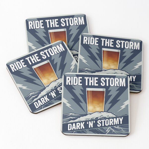 Item preview, Ride The Storm - Vintage Dark 'n' Stormy Cocktail Propaganda Poster designed and sold by Cozy-Old-Pub.