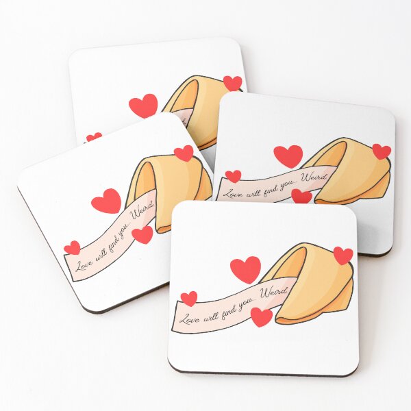 Item preview, Love Will Find You Sticker | Funny Valentine Fortune Cookie | Cute Weird Love Art designed and sold by Wander & Whim Designs.