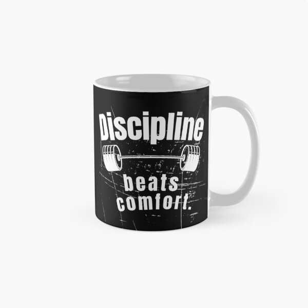 Item preview, Discipline beats comfort. Gym Fitness Motivation Quote designed and sold by TeeArtWorld.