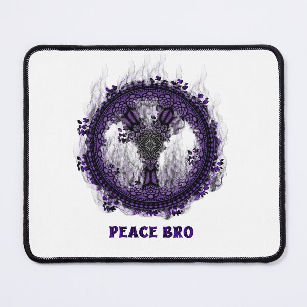 Item preview, Peace Bro – Mandala Peace Symbol with Smoke Effect designed and sold by Yatra graphics.