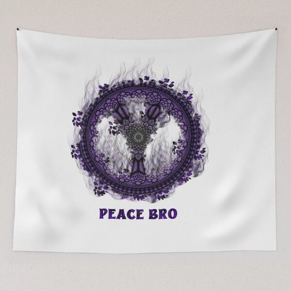 Item preview, Peace Bro – Mandala Peace Symbol with Smoke Effect designed and sold by Yatra graphics.