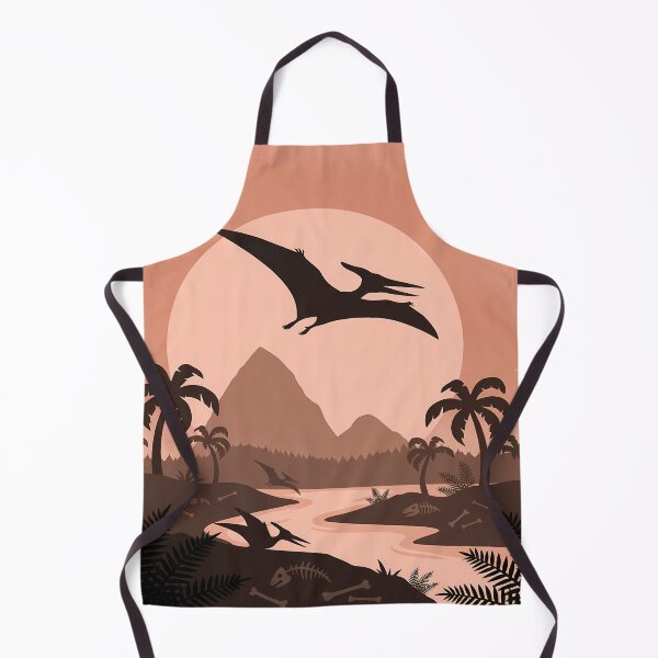 Item preview, Pterodactyls in Prehistoric Landscape Silhouette Art designed and sold by Bobkataaa.