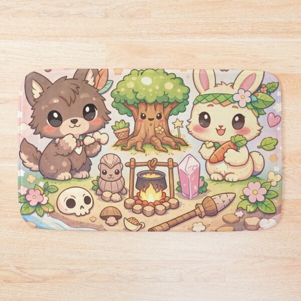 Item preview, Primal Roots – Cute Kawaii Stone Age Adventure Design designed and sold by Mauswohn.