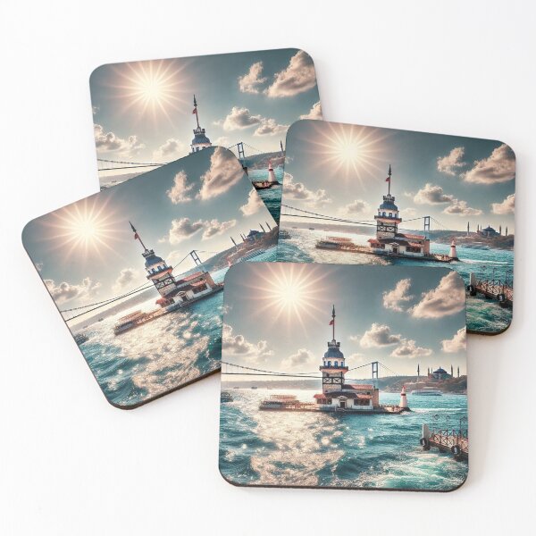 Item preview, Istanbul Maiden Tower Harbour Views designed and sold by Munzi Art.
