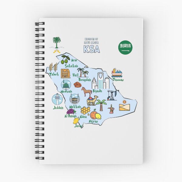 Item preview, Saudi Arabia Map Art, Landmarks & Culture Doodle designed and sold by mashmosh.