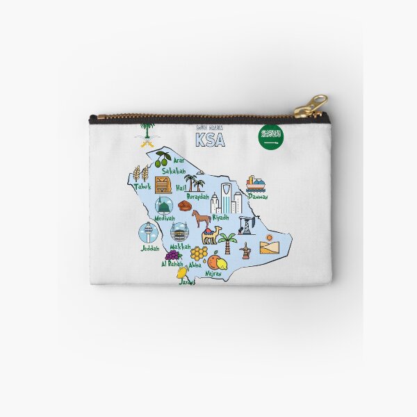 Item preview, Saudi Arabia Map Art, Landmarks & Culture Doodle designed and sold by mashmosh.