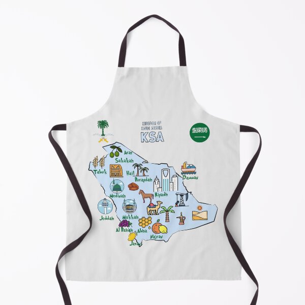 Item preview, Saudi Arabia Map Art, Landmarks & Culture Doodle designed and sold by mashmosh.