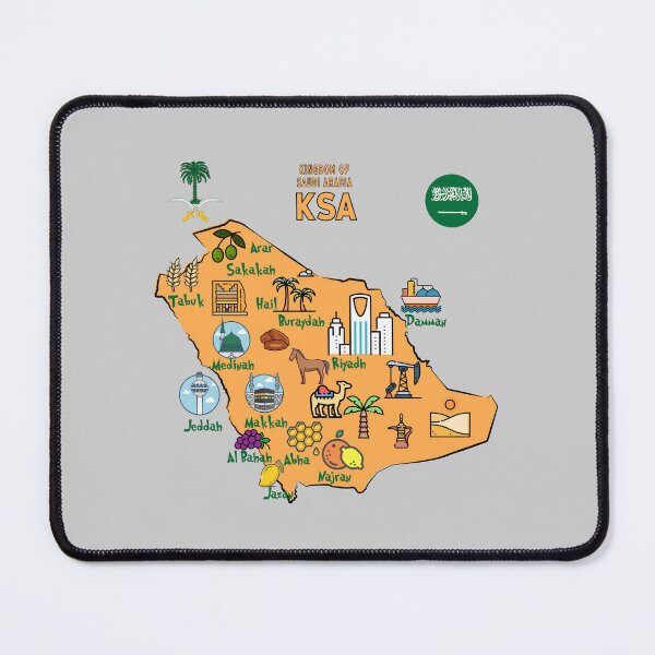 Item preview, Saudi Arabia Map, Landmarks & Heritage Guide designed and sold by mashmosh.