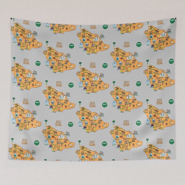 Item preview, Saudi Arabia Map, Landmarks & Heritage Guide designed and sold by mashmosh.