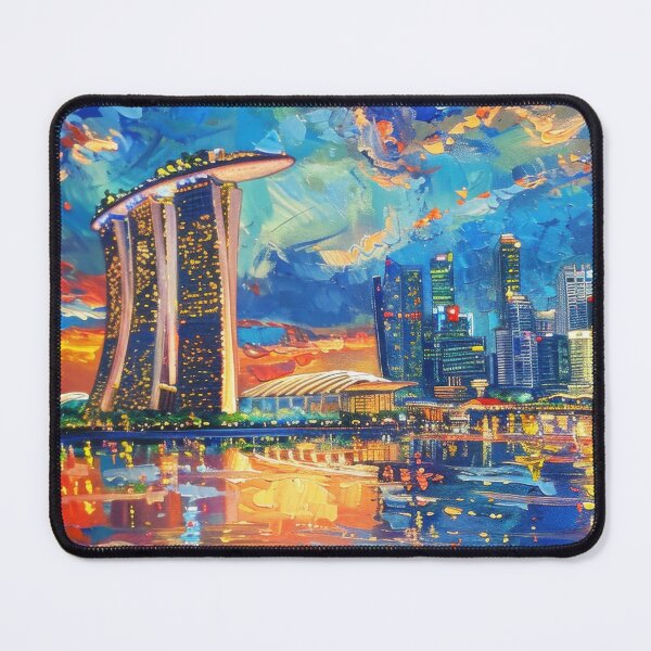 Item preview, Singapore Skyline – Marina Bay Dusk Glow designed and sold by SkylineVistas Designs.