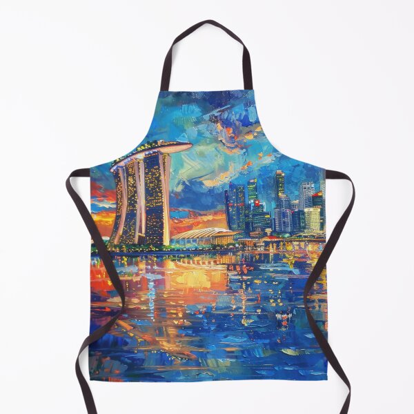 Item preview, Singapore Skyline – Marina Bay Dusk Glow designed and sold by SkylineVistas Designs.