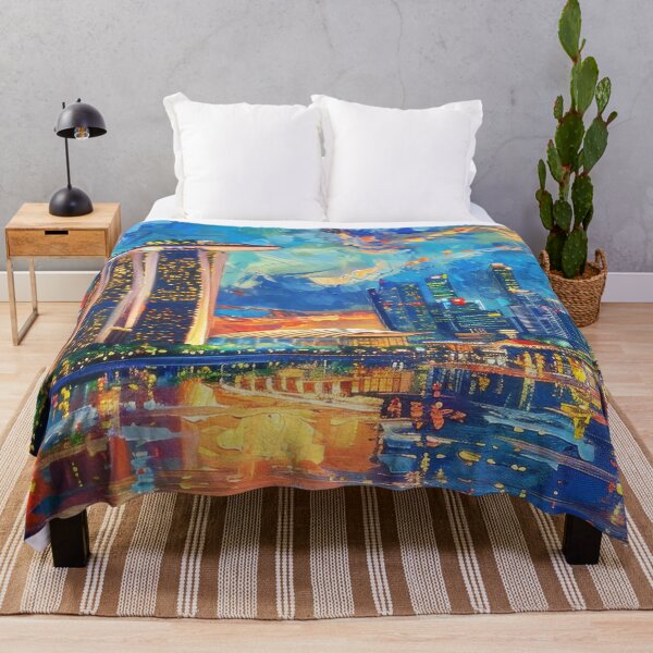 Item preview, Singapore Skyline – Marina Bay Dusk Glow designed and sold by SkylineVistas Designs.