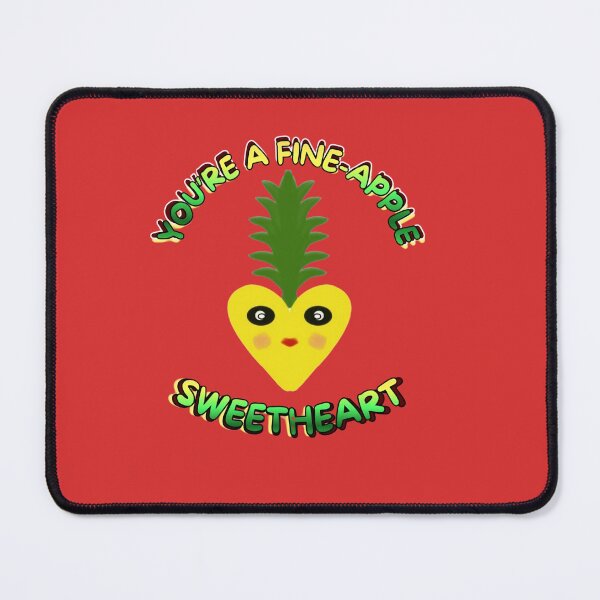Item preview, Cute Heart Pineapple Face: Kawaii Tropical Valentine's Pun designed and sold by HopeAndHustle.