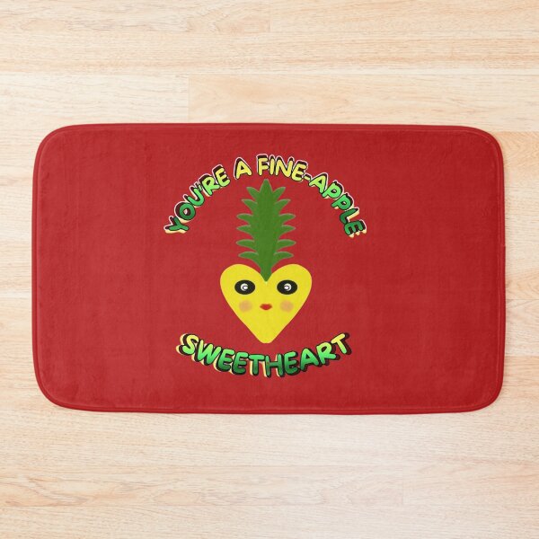 Item preview, Cute Heart Pineapple Face: Kawaii Tropical Valentine's Pun designed and sold by HopeAndHustle.