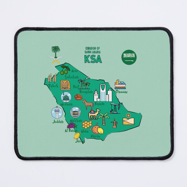 Item preview, Explore KSA, Illustrated Cultural Map designed and sold by mashmosh.