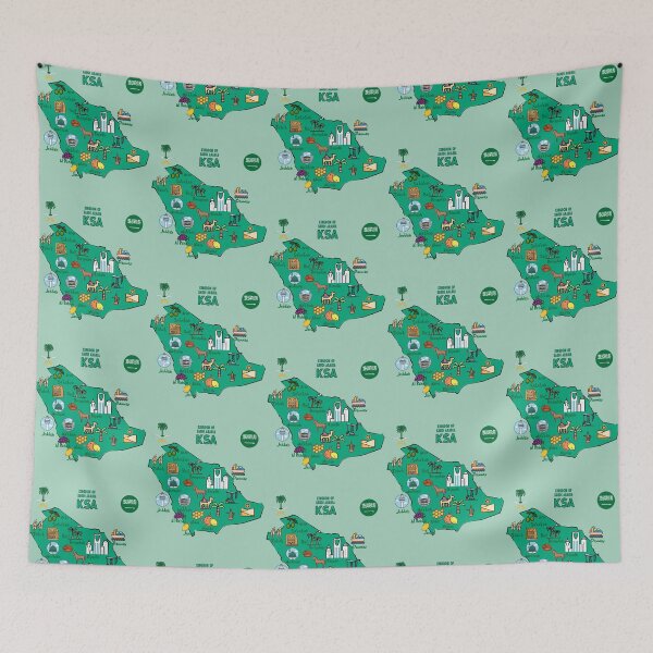 Item preview, Explore KSA, Illustrated Cultural Map designed and sold by mashmosh.