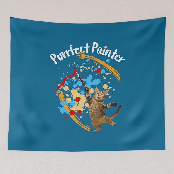 Item preview, Purrfect Painter Funny Cat designed and sold by Sachie's Studio.