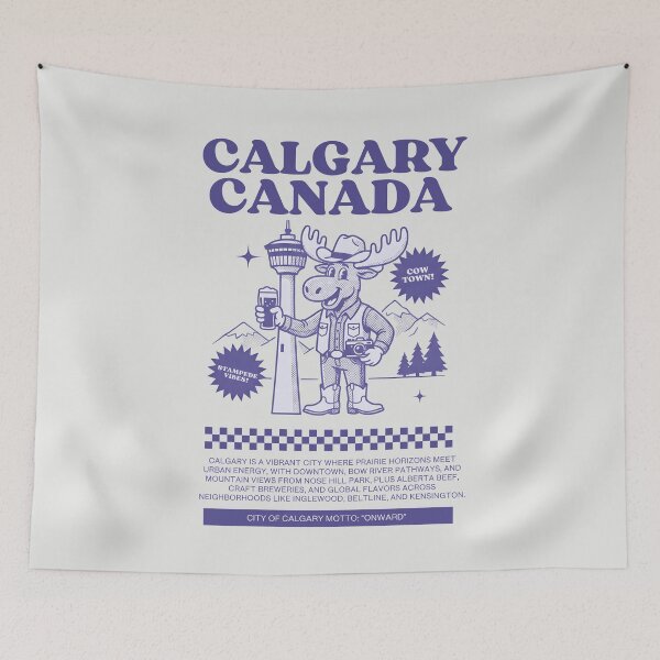 Item preview, Calgary Canada Moose Cowbody Tower designed and sold by HowToCanadian.