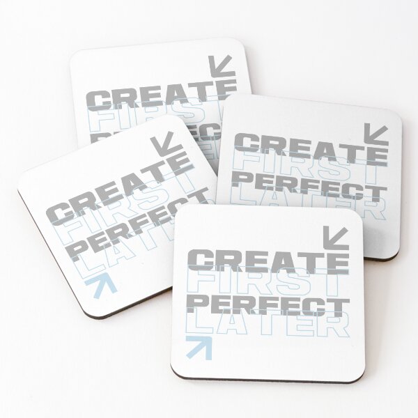 Item preview, Create First, Perfect Later a reminder to stop overthinking and start creating designed and sold by LkmDsgn.