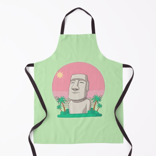 Item preview, Serene Moai in a Dreamy Tropical Sunset designed and sold by Remy-Aura.