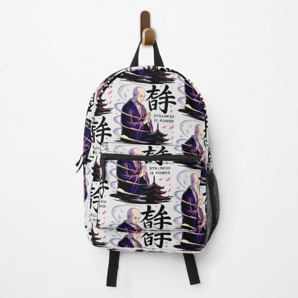 Item preview, Stillness Is Power Zen Monk Meditation Otaku Art Style designed and sold by SplashTastic.