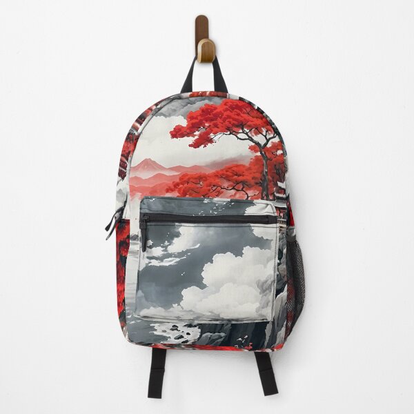 Item preview, Red Pagoda on Cliffside designed and sold by Bobkataaa.