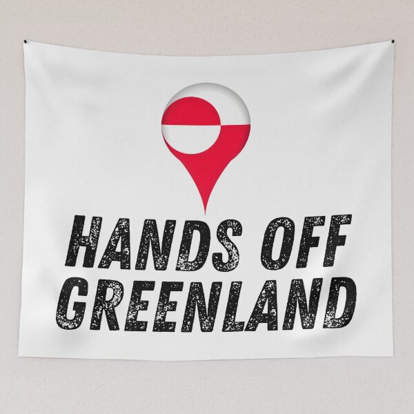 Item preview, Hands Off Greenland – Political Protest Slogan Tee designed and sold by Teetreasure2.