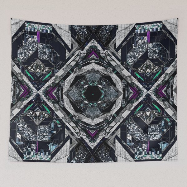 Item preview, Hexagonal Void Descent: Geometric Shards designed and sold by mxztar.
