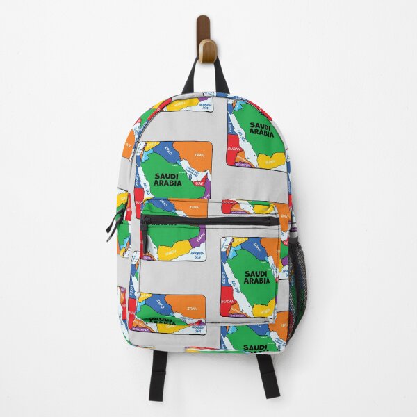 Item preview, Middle East Map Art - Saudi Arabia & Neighbors Colorful Geography designed and sold by mashmosh.