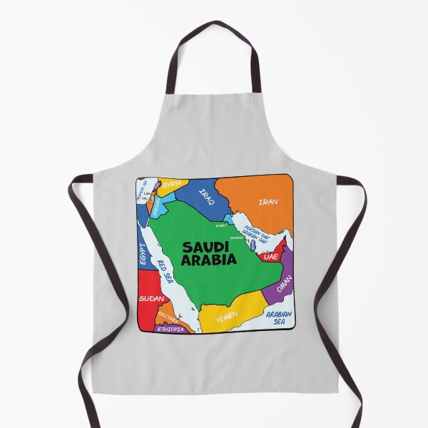 Item preview, Middle East Map Art - Saudi Arabia & Neighbors Colorful Geography designed and sold by mashmosh.