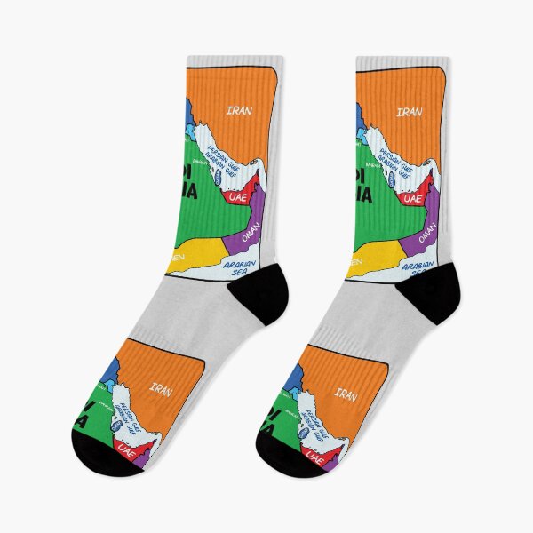 Item preview, Middle East Map Art - Saudi Arabia & Neighbors Colorful Geography designed and sold by mashmosh.