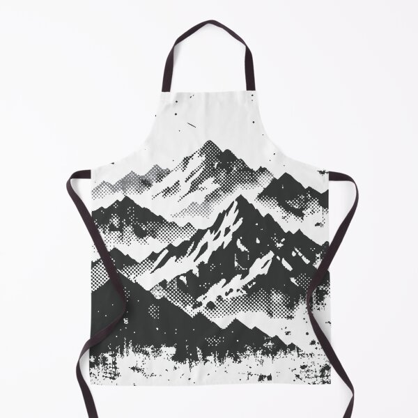 Item preview, Bold black-and-white halftone mountain landscape framed by a gritty, distressed border. Ideal for posters, album art, and edgy branding projects requiring rugged natural imagery. designed and sold by Dejbar.