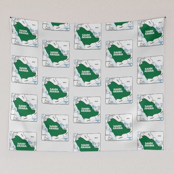 Item preview, Saudi Arabia Map - Minimalist Kingdom Green Design designed and sold by mashmosh.