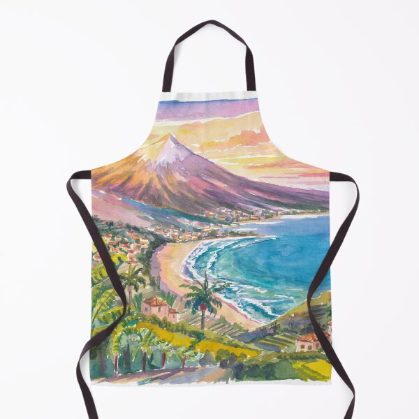 Item preview, Golden Teide Above Lush Orotava Valley and Serene Tenerife Coast designed and sold by artshop77.