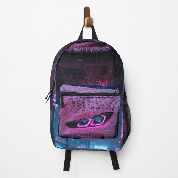 Item preview, Pink Cyberpunk Furry Sports Car in Neon Rain designed and sold by ArtiQreate.