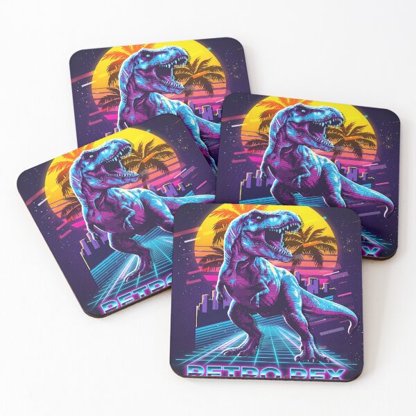 Item preview, Retro Rex Dinosaur Neon Art designed and sold by CandyCaneKennie.