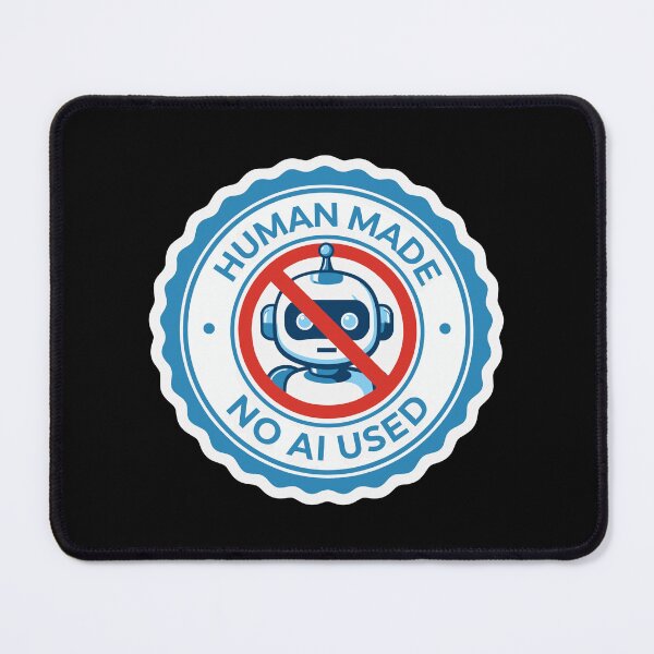 Item preview, Human Made No AI Used Anti AI Badge Handmade Creator Resistance designed and sold by w1ckerman.