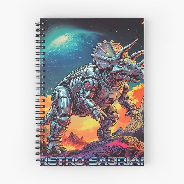 Item preview, Retro Saurian Robot Dinosaur Illustration designed and sold by CandyCaneKennie.