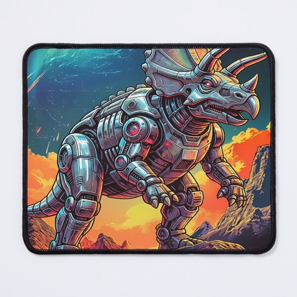 Item preview, Retro Saurian Robot Dinosaur Illustration designed and sold by CandyCaneKennie.