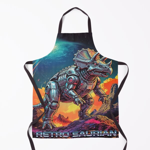 Item preview, Retro Saurian Robot Dinosaur Illustration designed and sold by CandyCaneKennie.