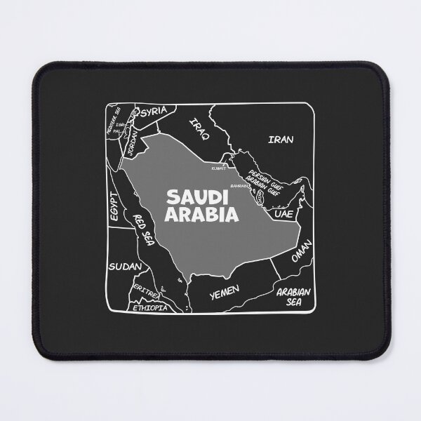 Item preview, Saudi Arabia & Middle East Map - Modern Minimalist Slate Style designed and sold by mashmosh.