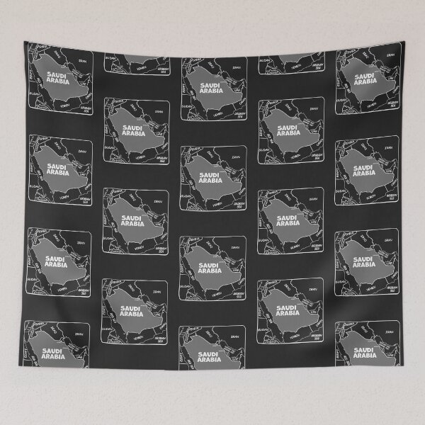 Item preview, Saudi Arabia & Middle East Map - Modern Minimalist Slate Style designed and sold by mashmosh.